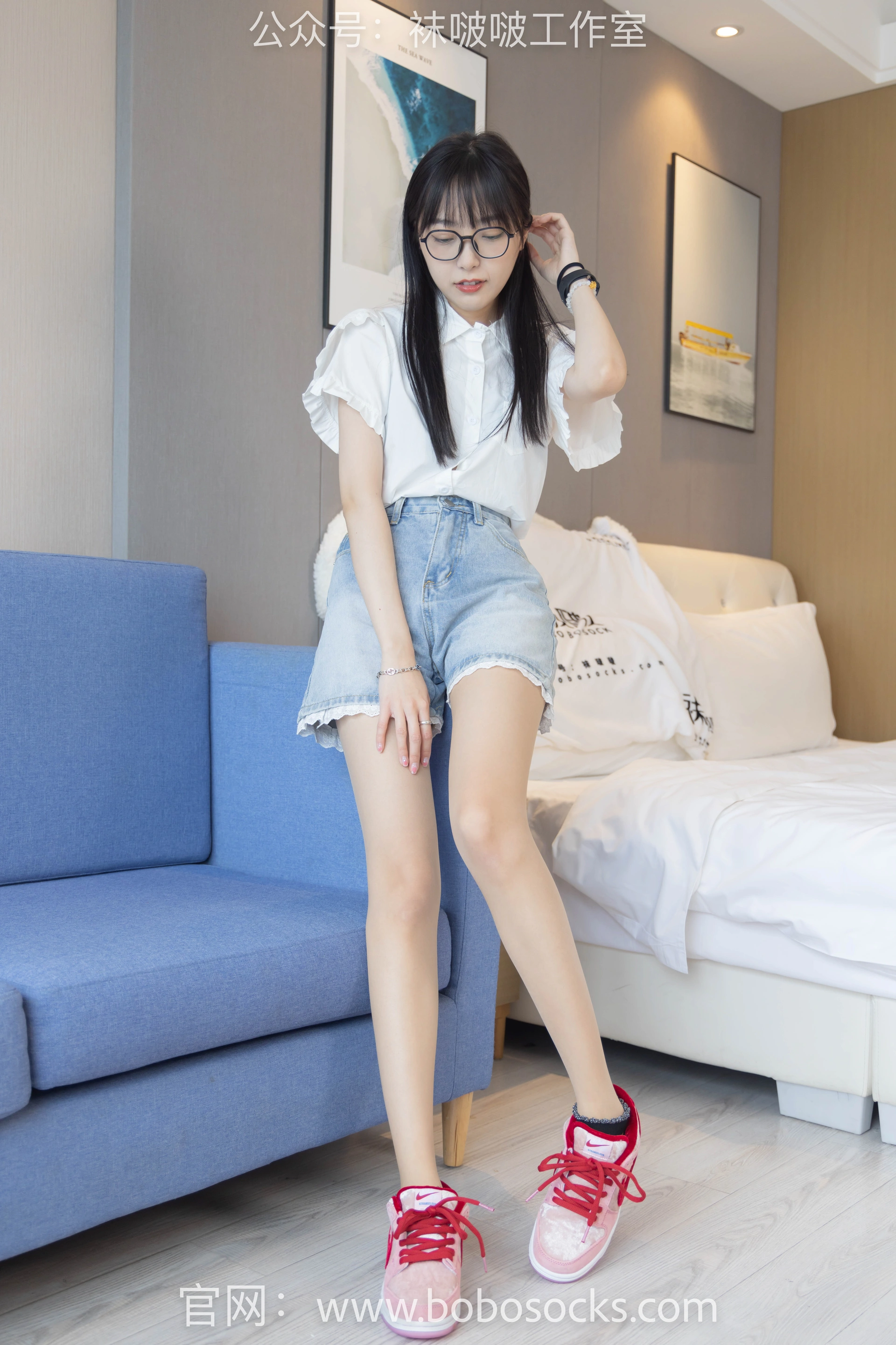 [BoBoSocks袜啵啵]NO.097 稚予-板鞋、玻璃丝短袜、肉丝 1
